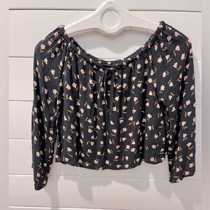 BILLABONG - Off-Shoulder Floral Blouse - Size M
